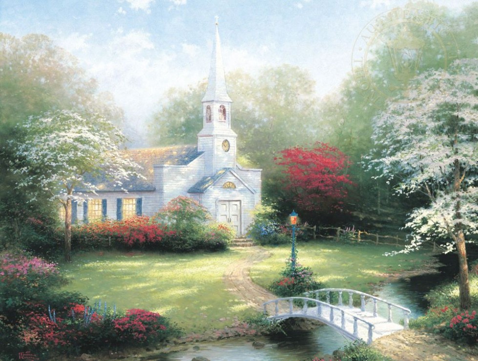 Hometown Chapel by Thomas Kinkade