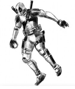 Deadpool - Snow Day Ee Sketch