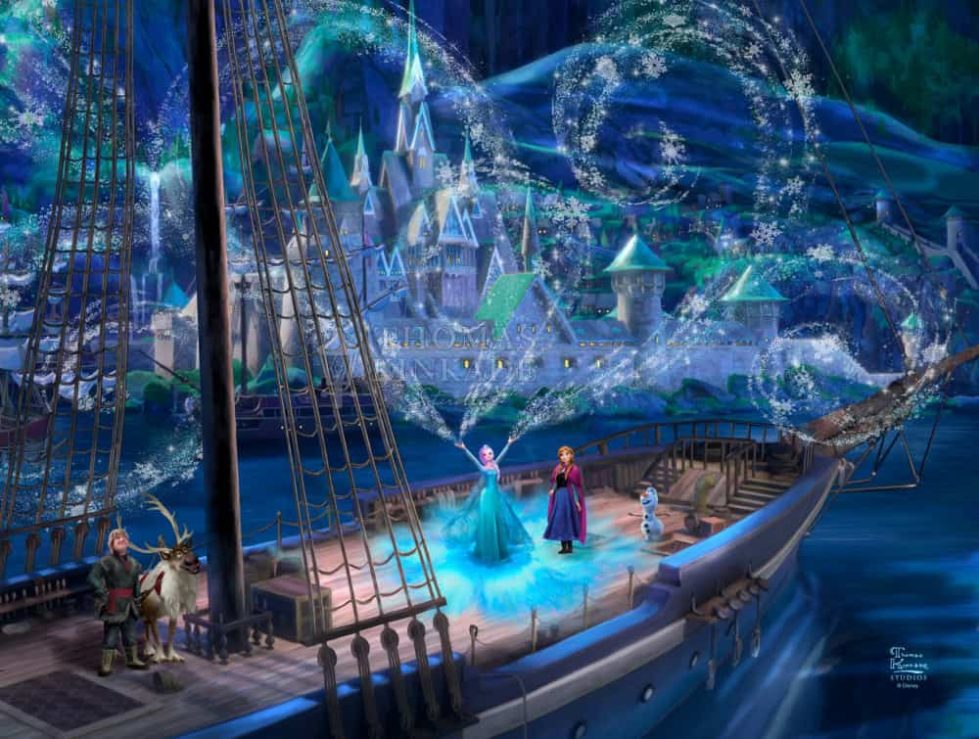 Disney Frozen Love And Magic Painting &Ndash; Thomas Kinkade Gallery Of Murfreesboro Disney Frozen Love And Magic Painting