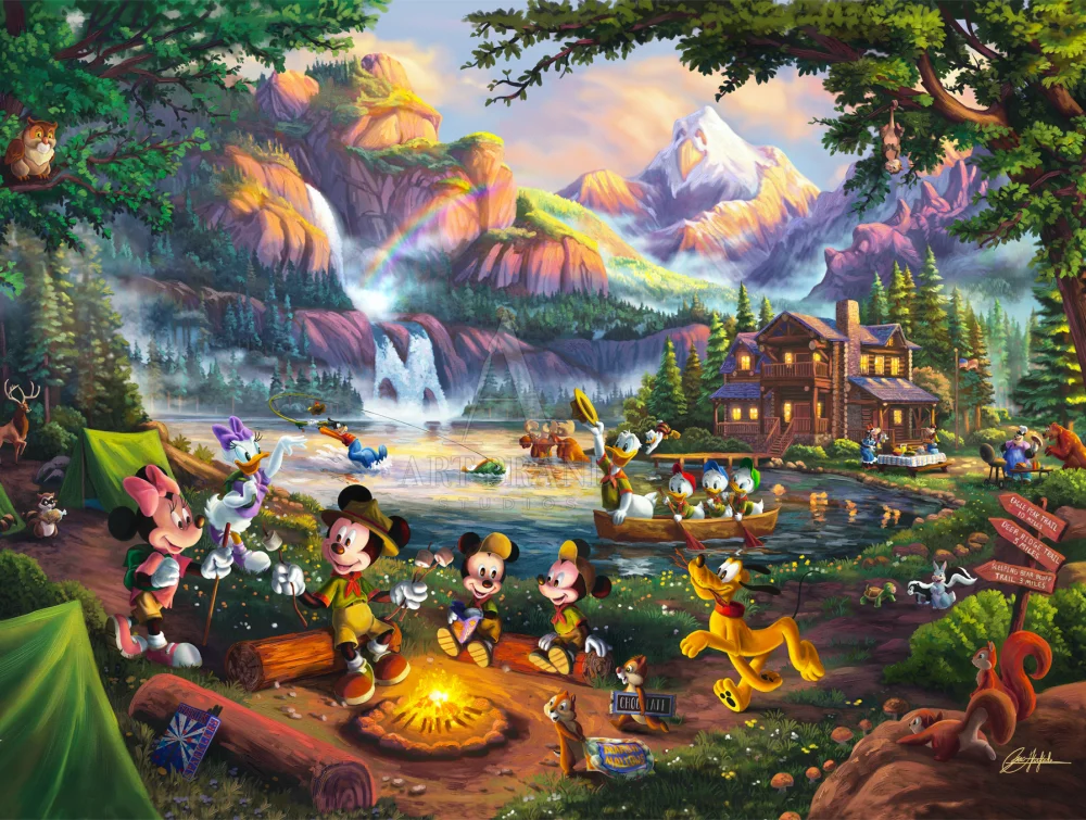 Disneys Mickey And Minnie Campsite Tales &Ndash; Thomas Kinkade Gallery Of Murfreesboro Disney’s Mickey And Minnie’s Campsite Tales