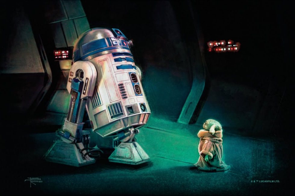 Thomas Kinkade Studios - First Meeting Painting Star Wars Painting