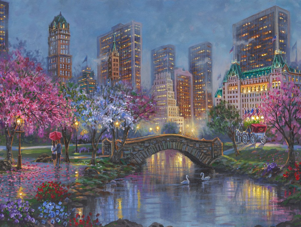 Misty Morning Blossoms