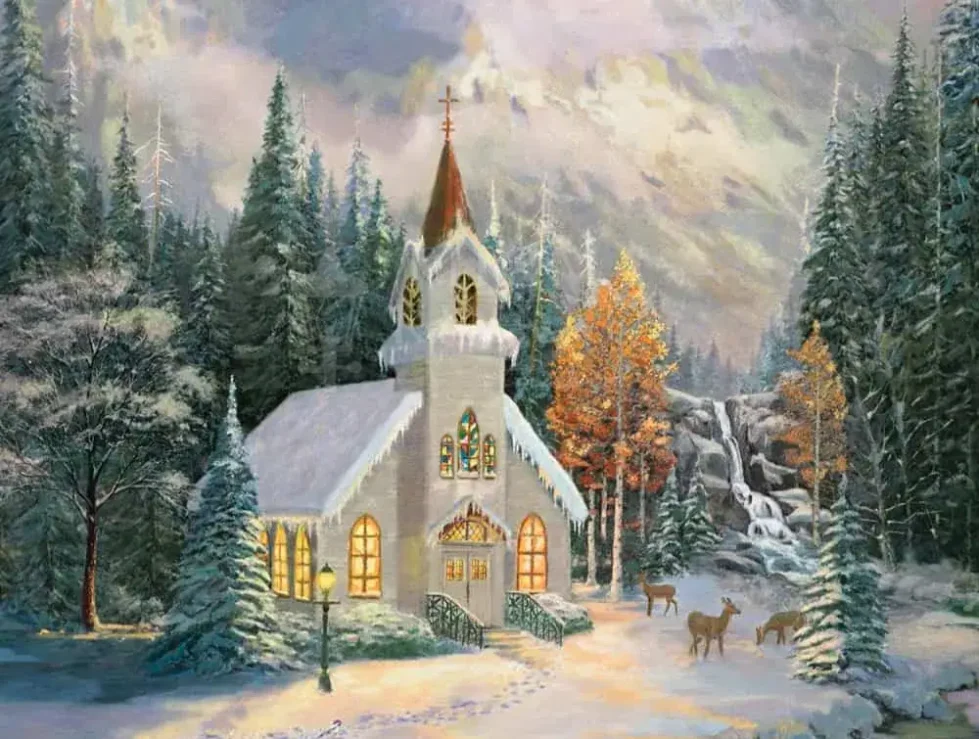 Deer Creek Chapel By Thomas Kinkade