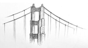 Sunset Over Golden Gate Ee Sketch &Ndash; Thomas Kinkade Gallery Of Murfreesboro Sunset Over Golden Gate Ee Sketch