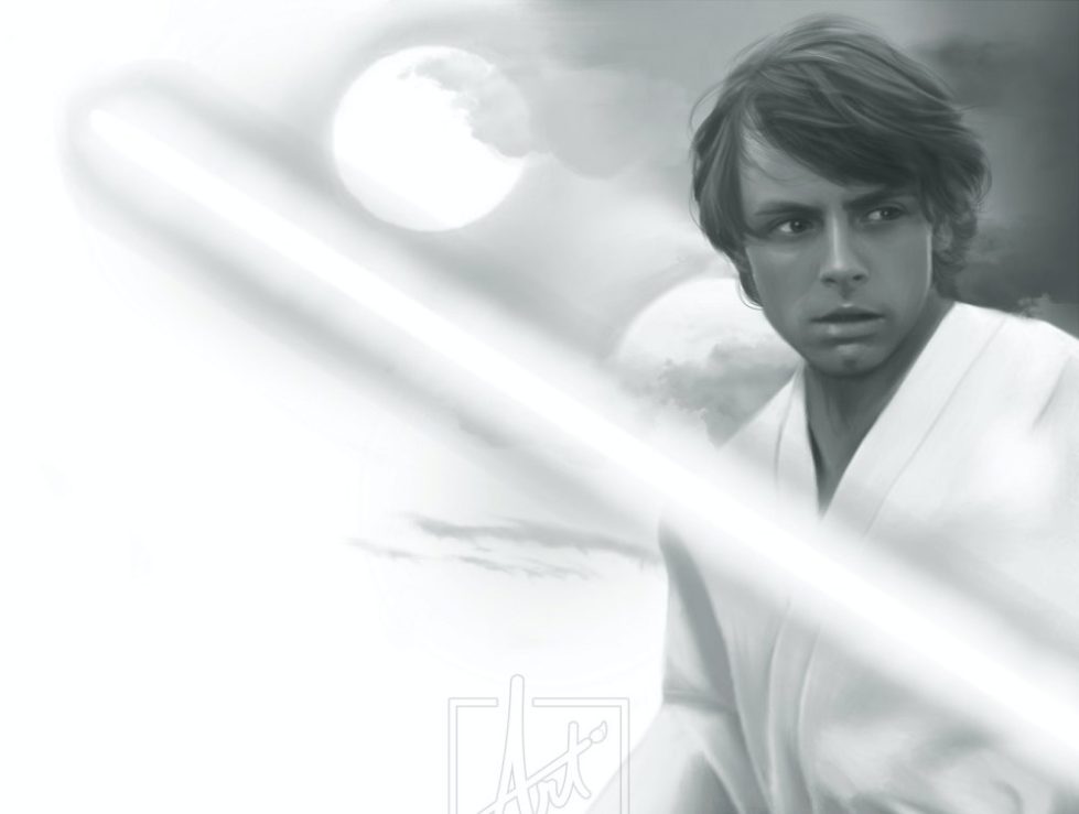 The Son Star Wars Painting Of Luke Skywalker™ By Art Brand Studios.