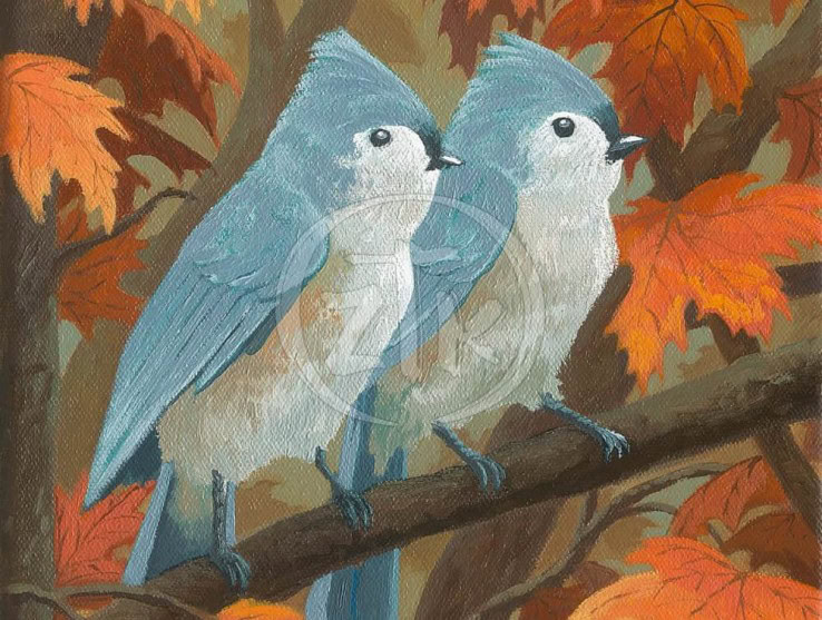 Tufted-Titmouse-Painting Zac Kinkade