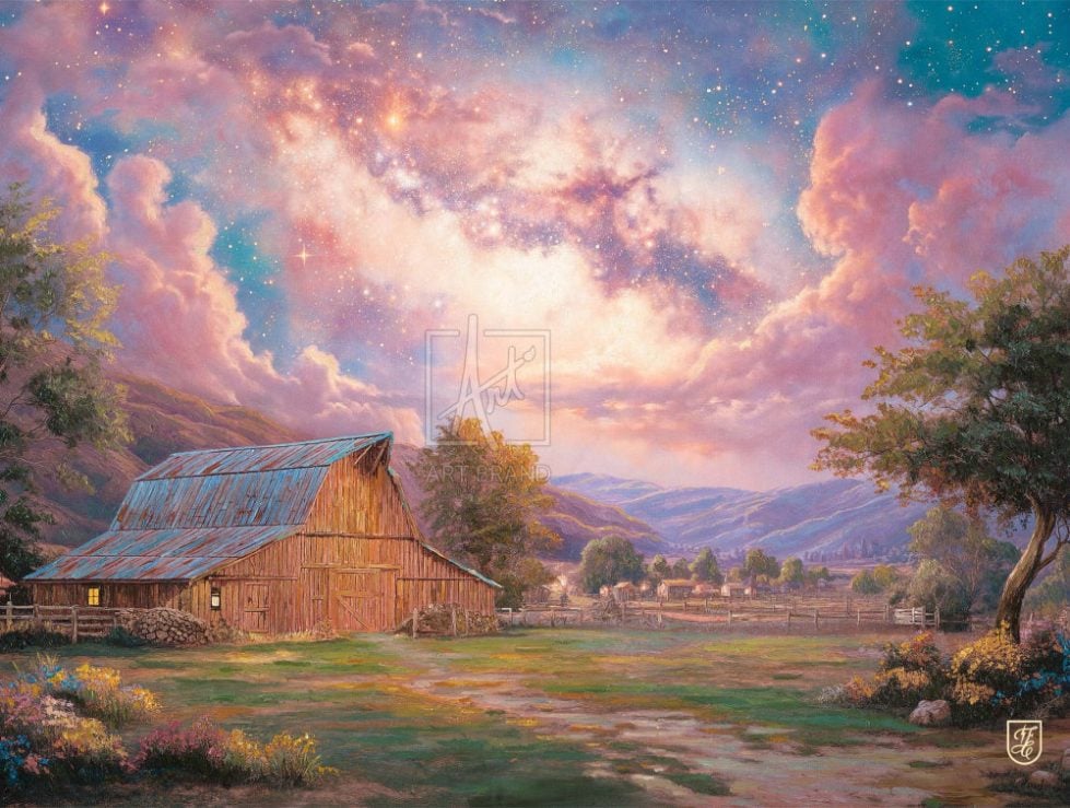 Under Heaven&Amp;Apos;S Canopy Farm Painting By Francisco Caballero For Art Brand Studios