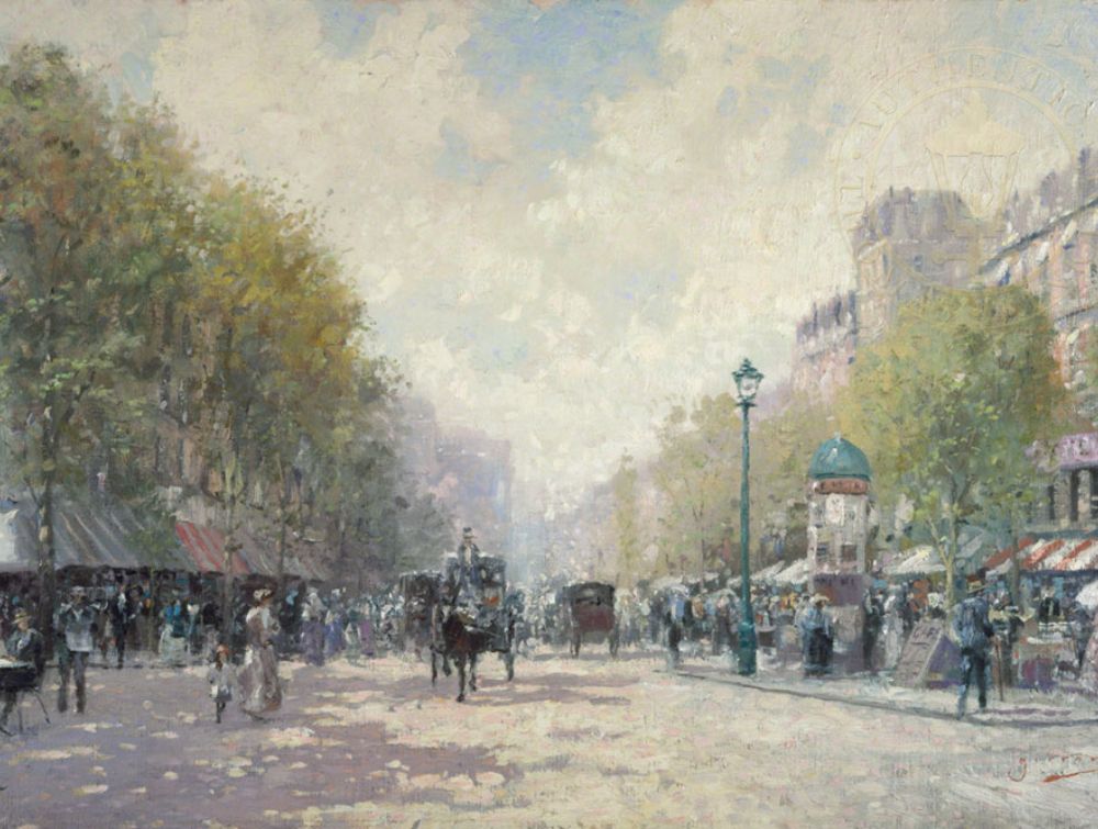 Art For Guest Rooms &Ndash; Thomas Kinkade Gallery Of Murfreesboro Morning On The Boulevard By Robert Girrard