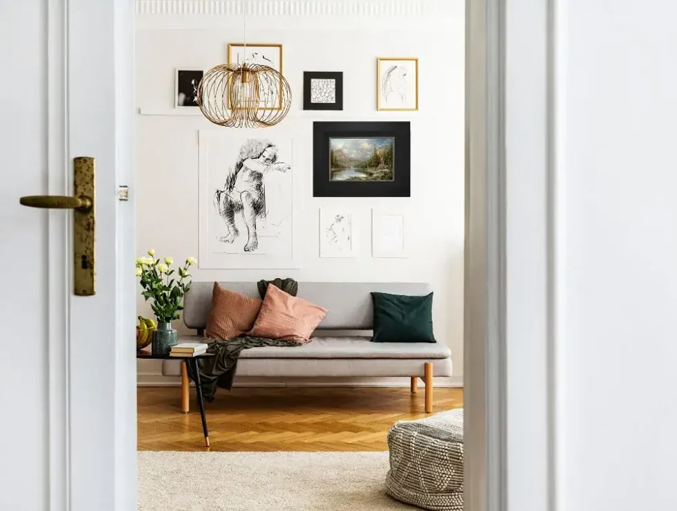 Inside a home, featuring a mix of art and fine art.