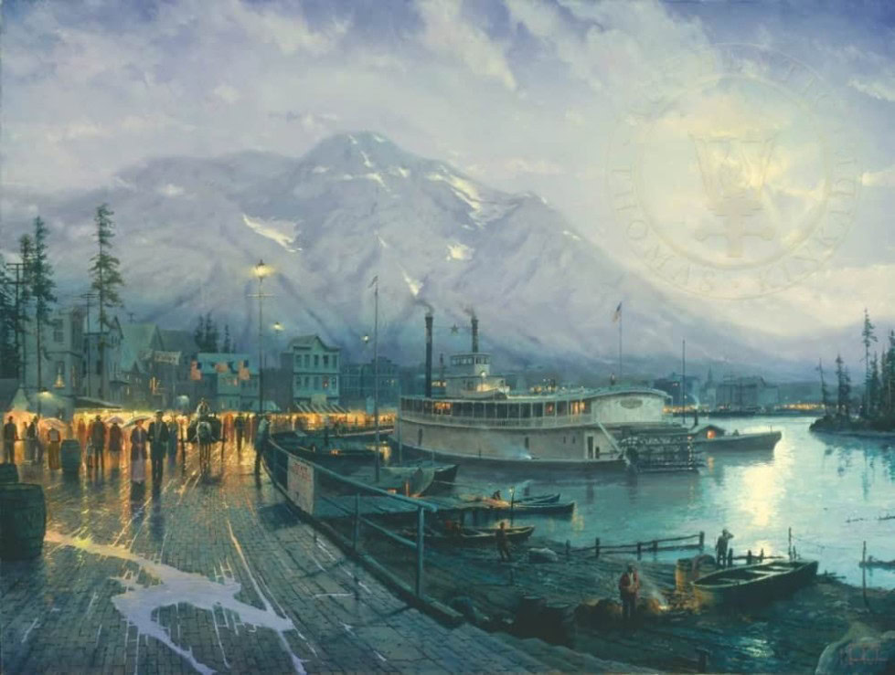 Birth Of A City Painting Thomas Kinkade 1 &Ndash; Thomas Kinkade Gallery Of Murfreesboro Birth Of A City Painting By Thomas Kinkade