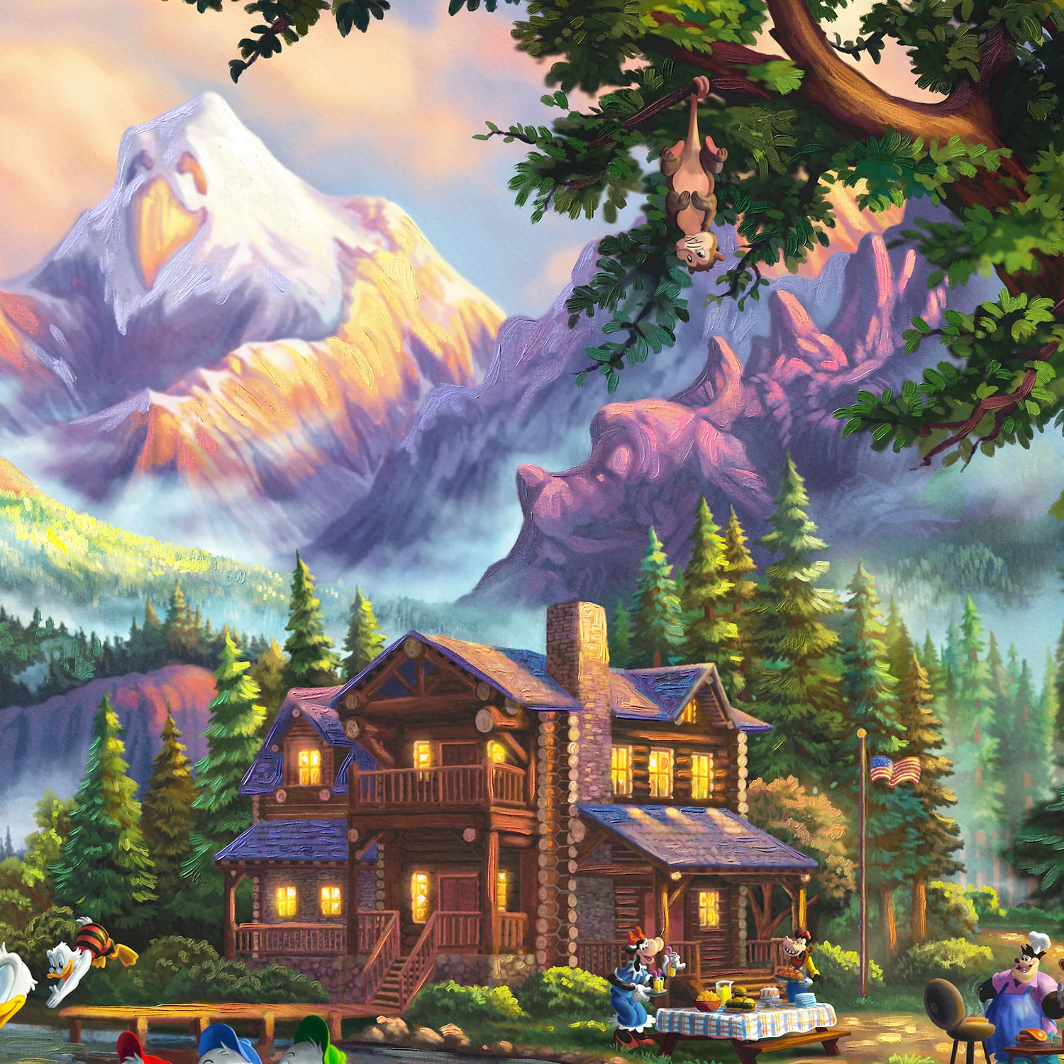 Campsite Mmcata Vignette 5 &Ndash; Thomas Kinkade Gallery Of Murfreesboro Disney’s Mickey And Minnie’s Campsite Tales