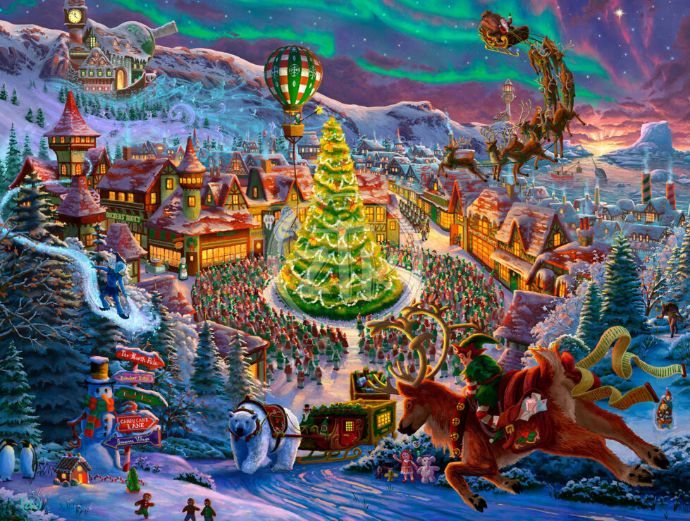 Thomas Kinkade - Moonlit Sleigh Ride - Limited Edition Print