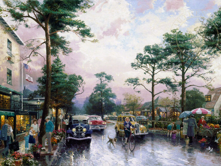 Carmel, Ocean Avenue On A Rainy Afternoon