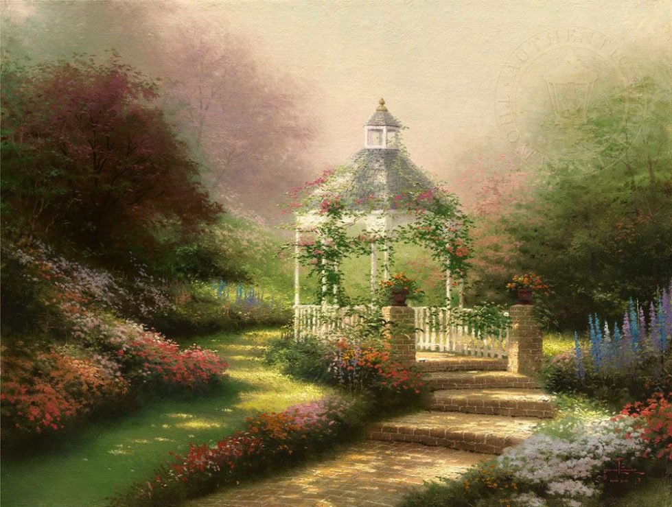 Hidden Gazebo By Thomas Kinkade