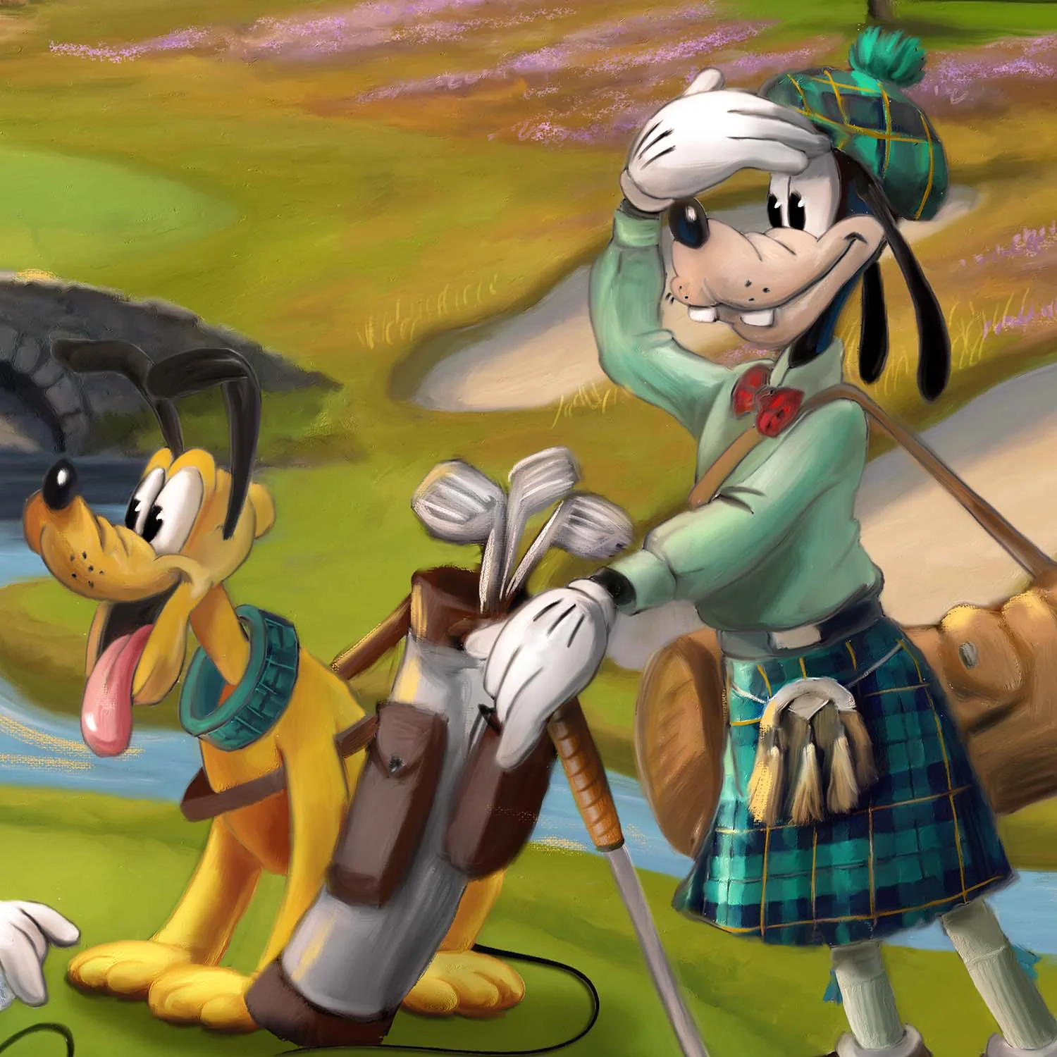 Golf Mmscgo Vignette 3 &Ndash; Thomas Kinkade Gallery Of Murfreesboro Disney’s Mickey And Minnie – Scottish Golf Outing