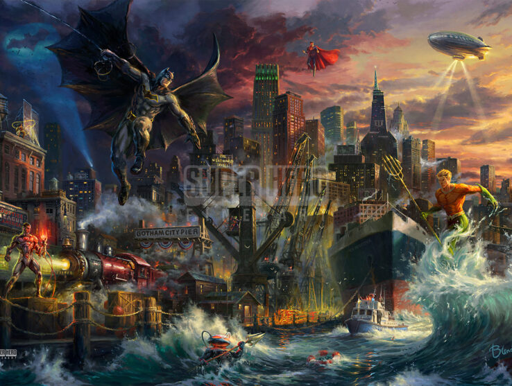 Justice League Showdown At Gotham City Pier