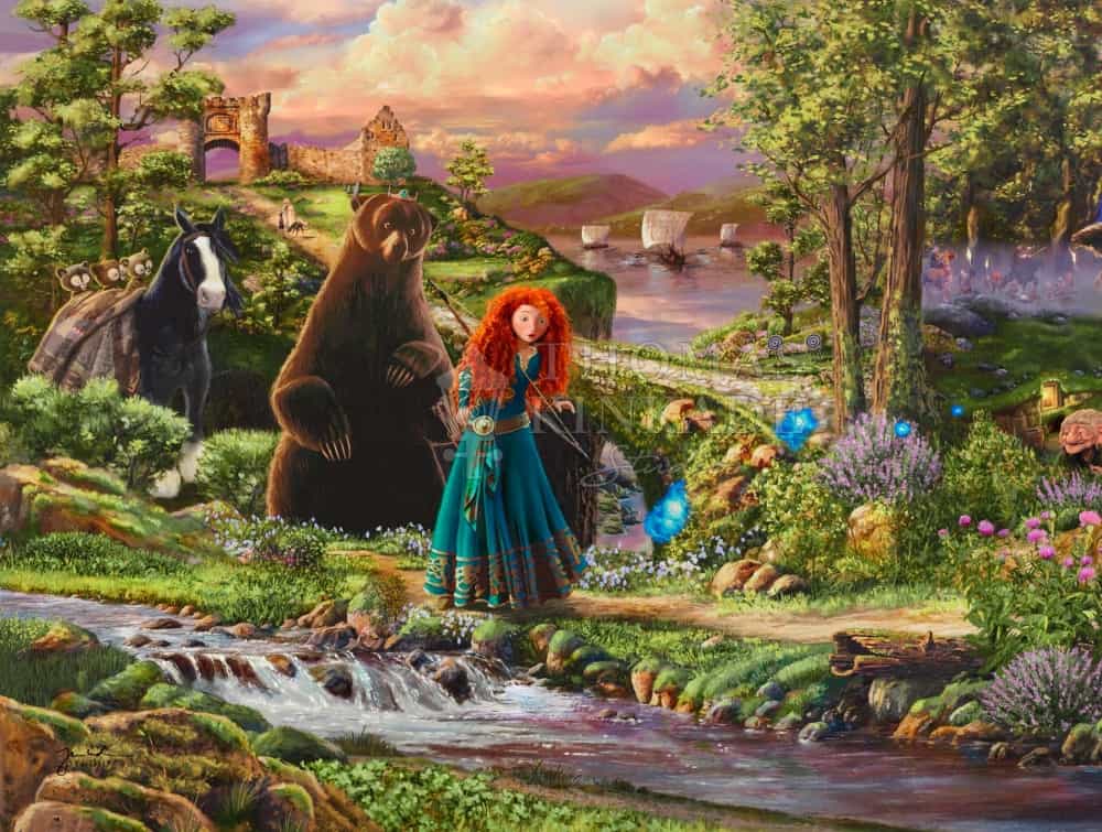 Mothers Day Paintings &Ndash; Thomas Kinkade Gallery Of Murfreesboro Disney / Pixar Brave By Thomas Kinkade Studios.