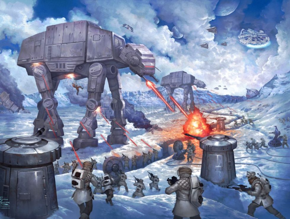 The Battle Of Hoth By Thomas Kinkade Studios