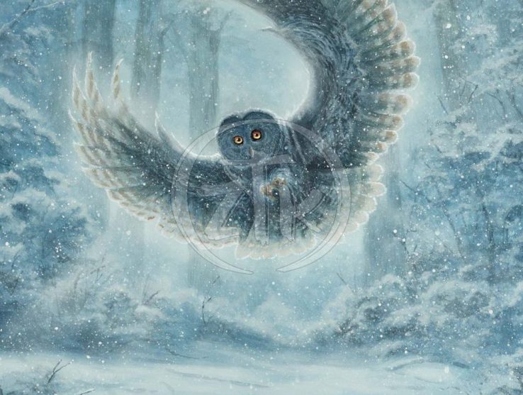 Snowy Owl - Zac Kinkade Owl Painting.