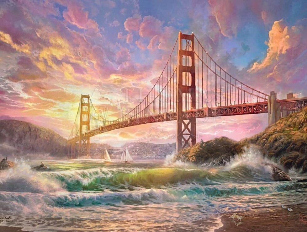 Sunset On Golden Gate Bridge