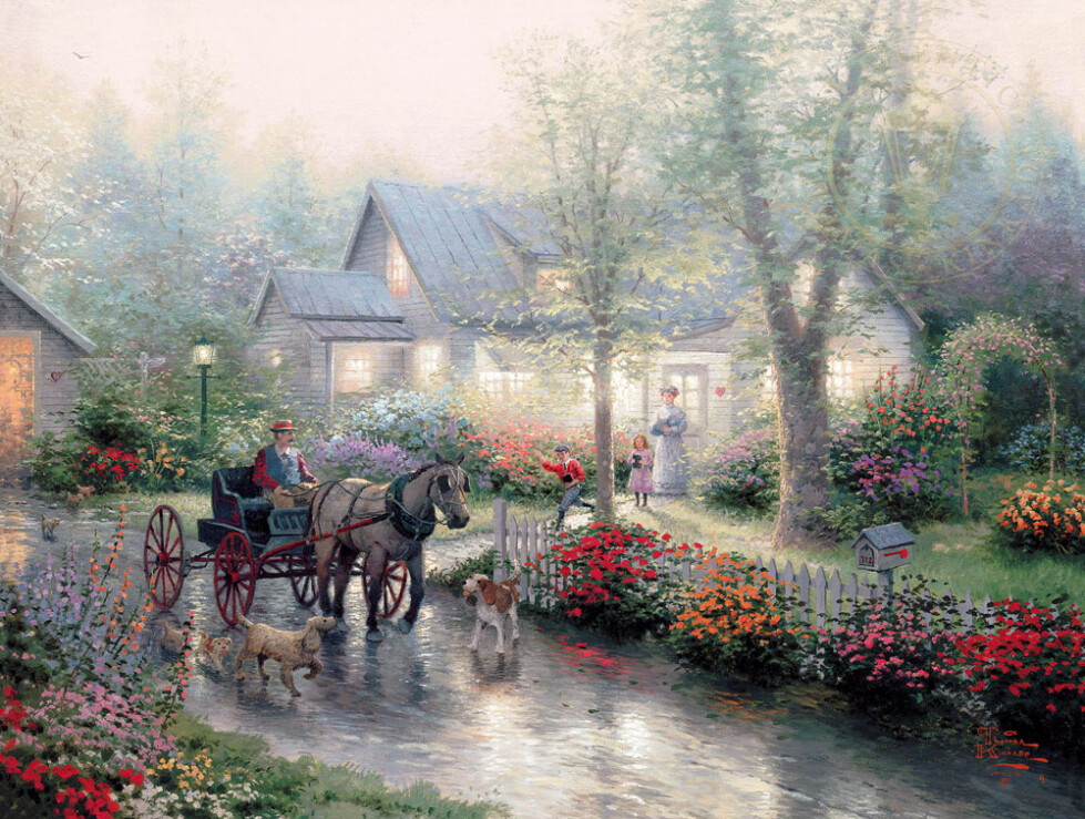 トーマス キンケード絵画 TEACUP COTTAGE