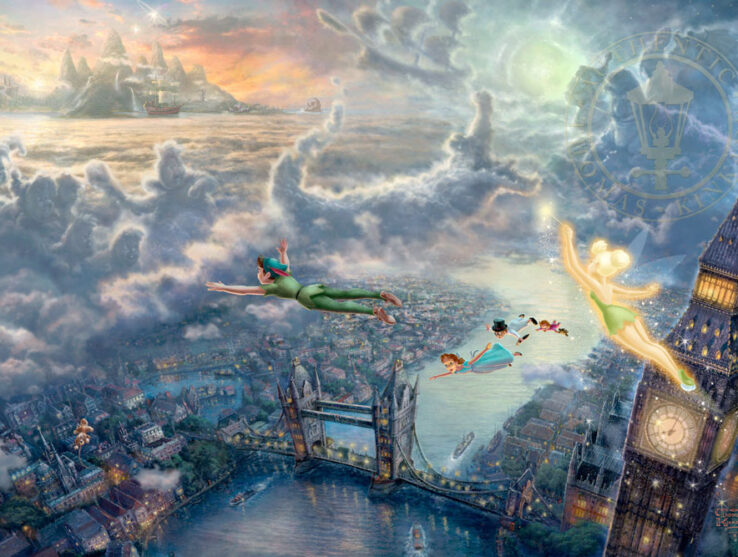 Tinker Bell And Peter Pan Fly To Neverland